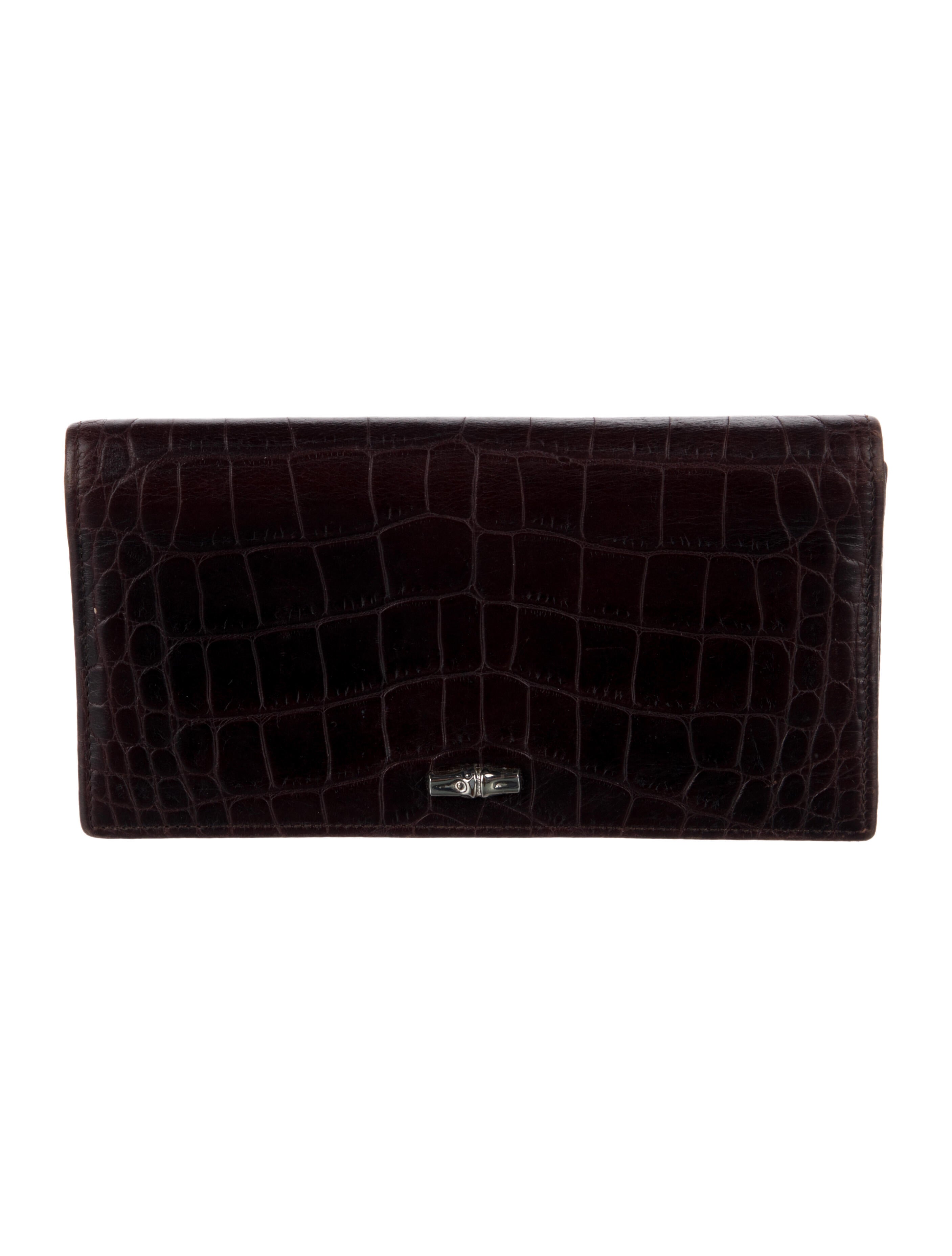 Longchamp Crocodile Bifold Wallet