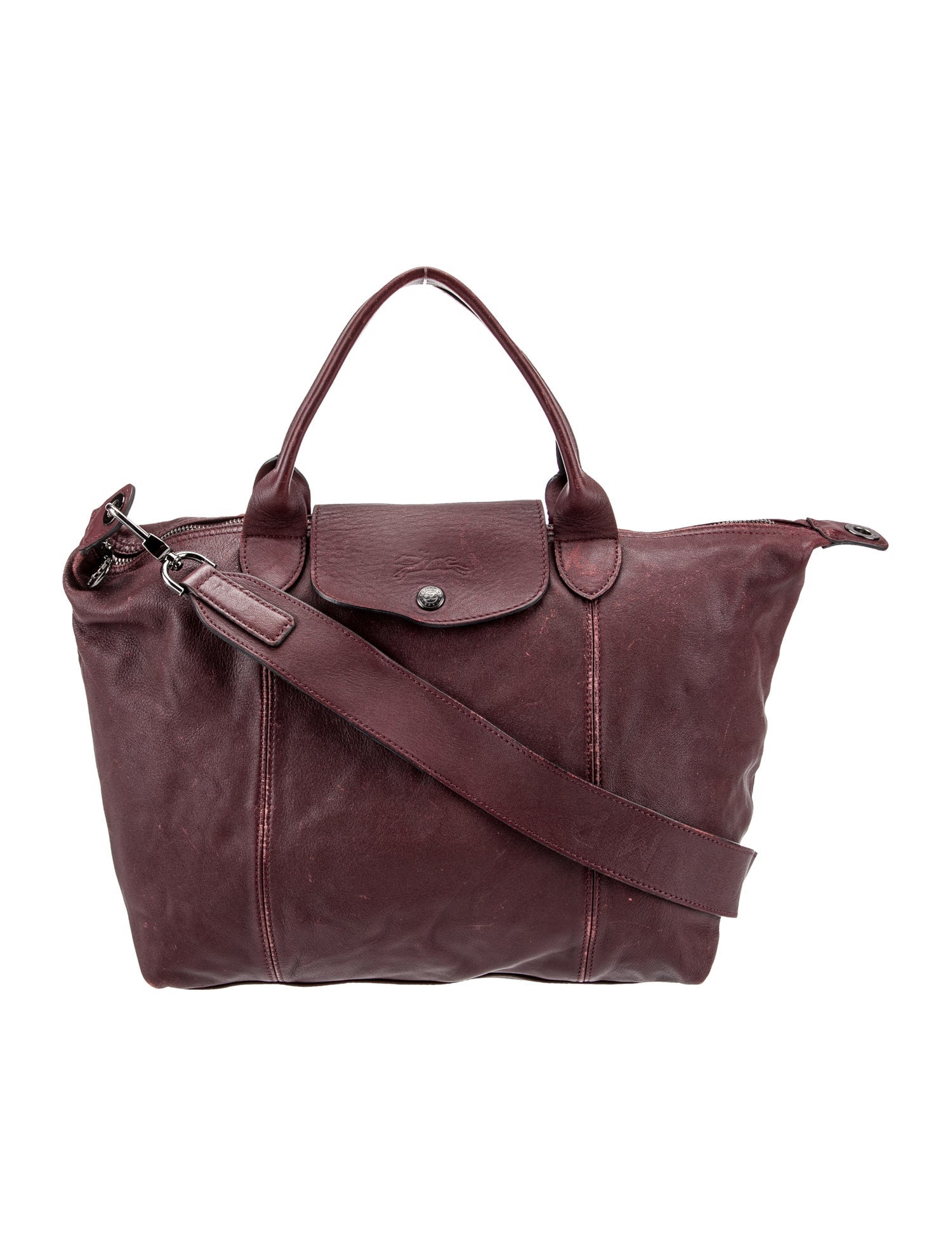 Longchamp Leather Top Handle Bag