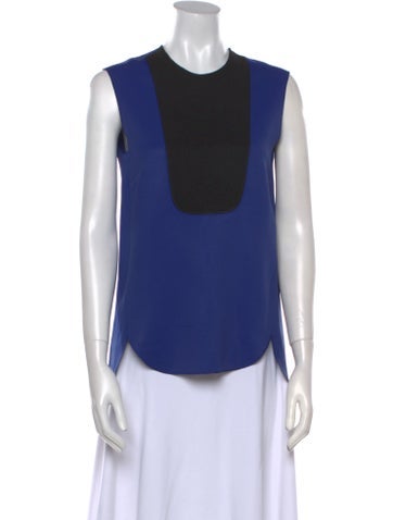 Longchamp Tops Colorblock Pattern Crew Neck Top S