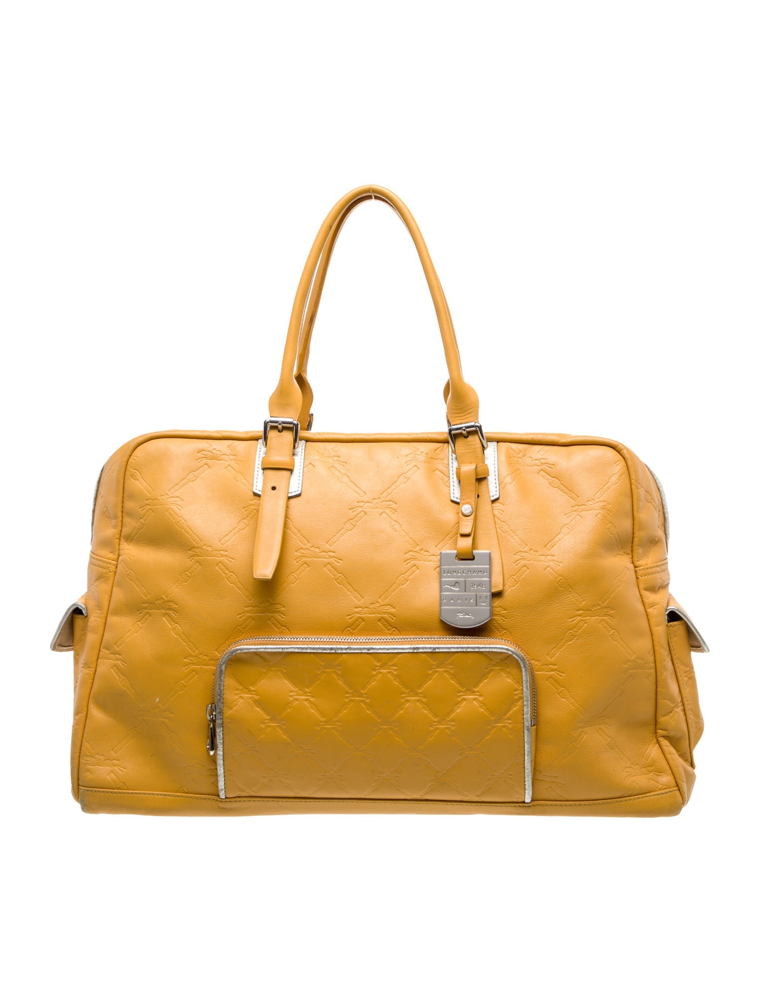 Longchamp Leather Weekender Bag