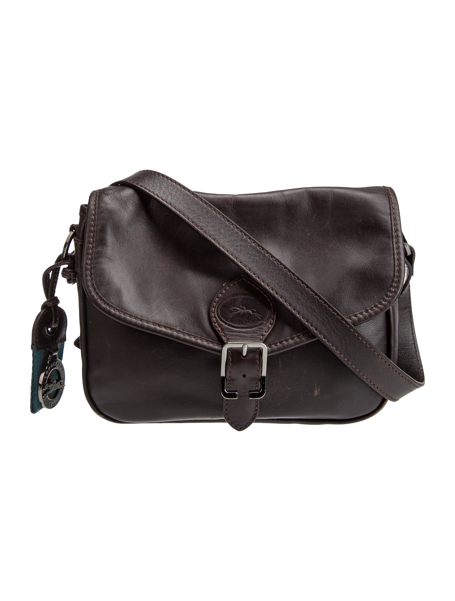 Longchamp Leather Messenger Bag