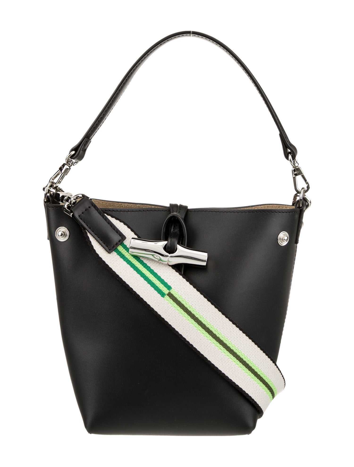 Longchamp Leather Bucket Bag