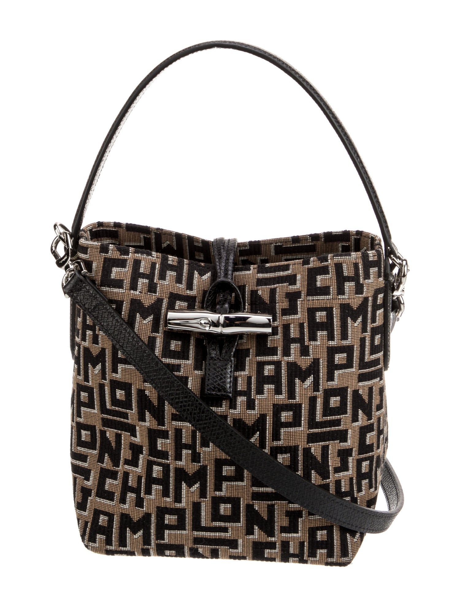 Longchamp Canvas Bucket Bag