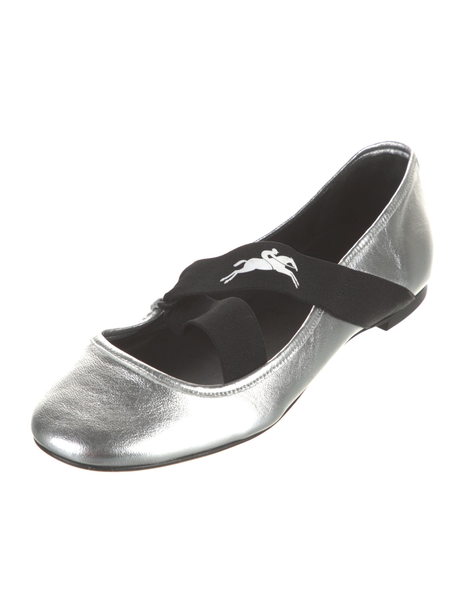Longchamp Leather Mary Jane Flats