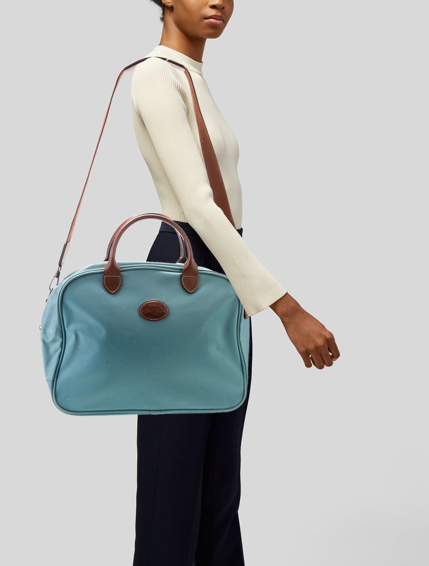 Longchamp Nylon Top Handle Bag