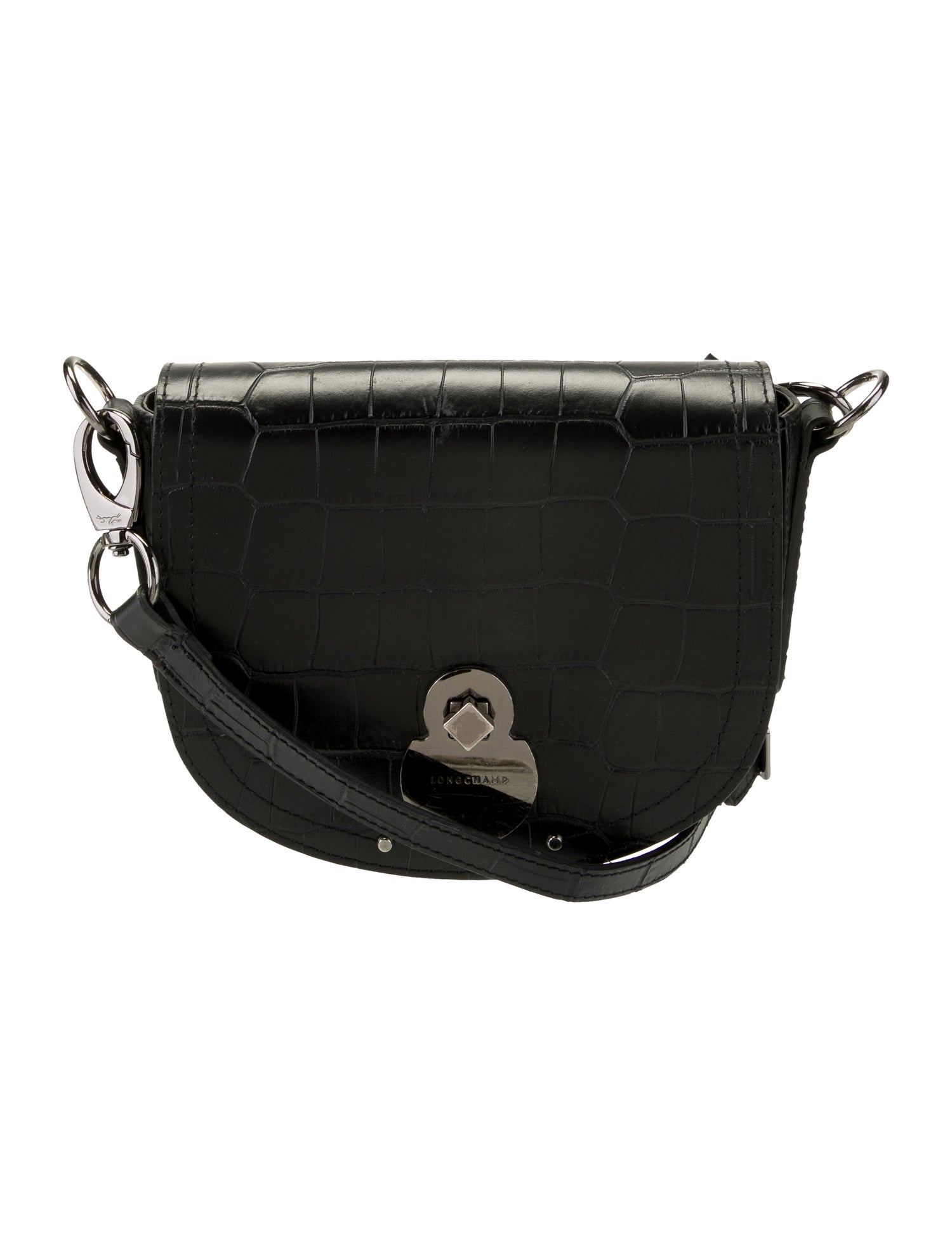 Longchamp Embossed Leather Crossbody Bag