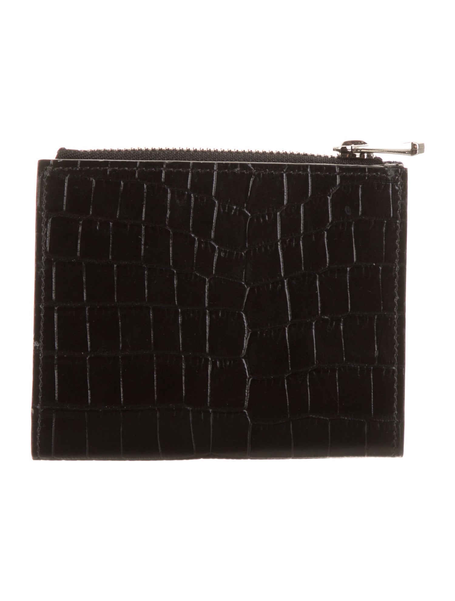 Longchamp Embossed Leather Compact Wallet
