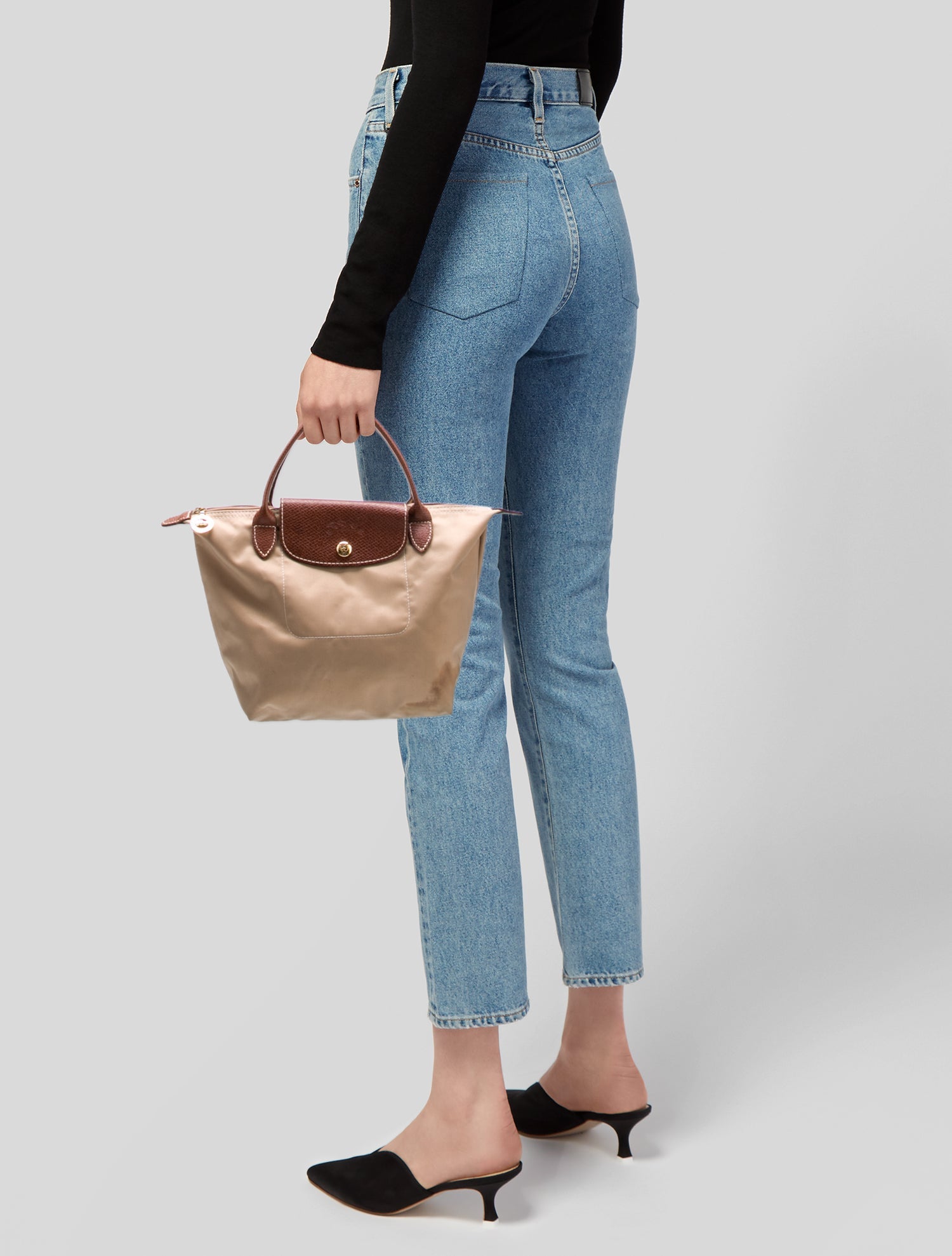 Longchamp Nylon Top Handle Bag
