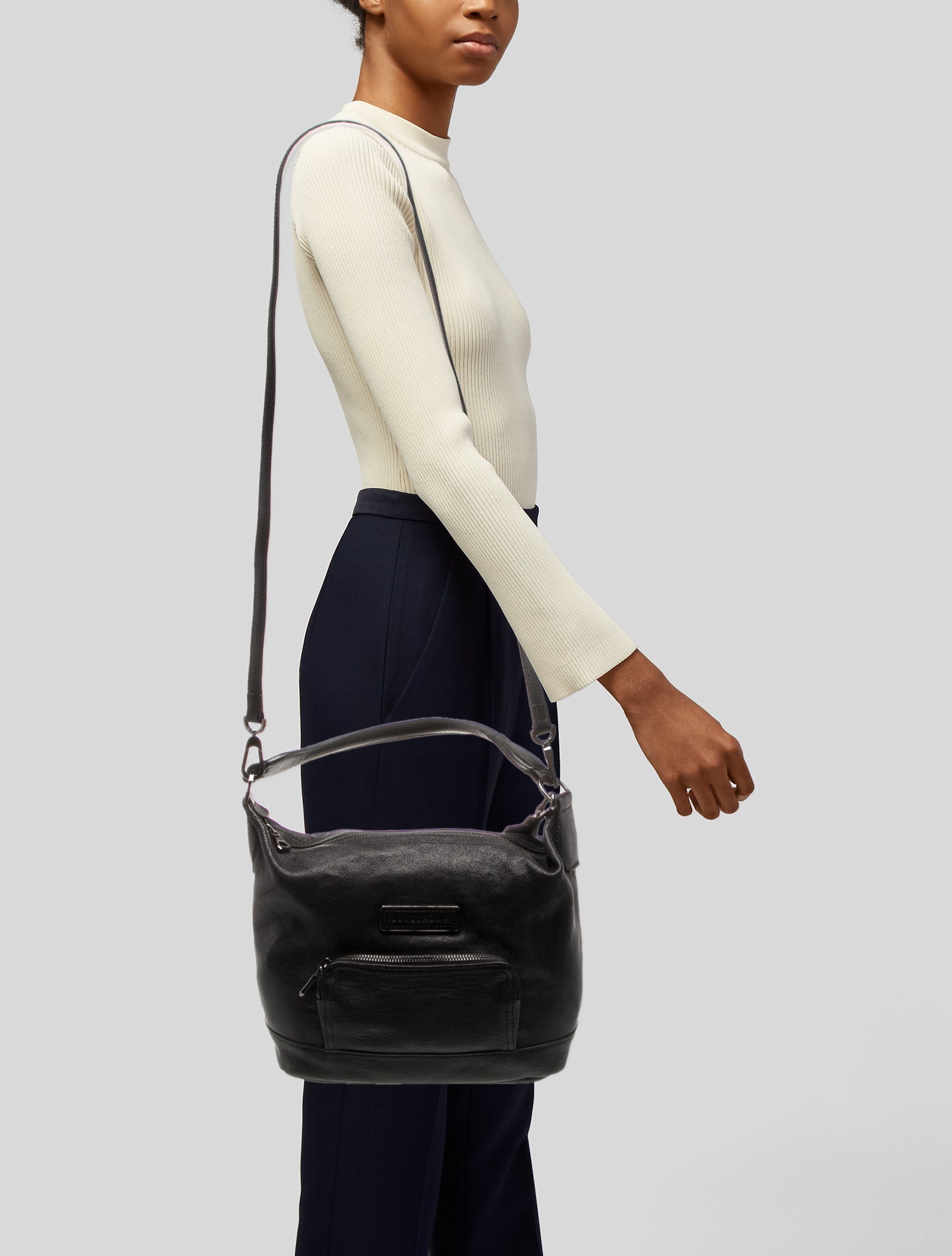 Longchamp Leather Hobo Small