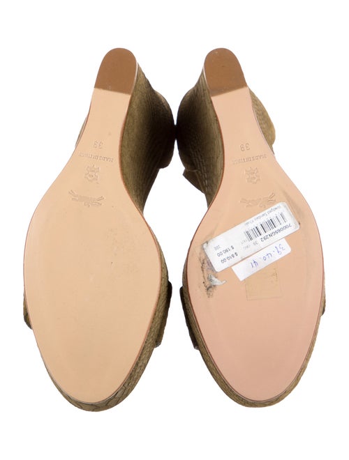 Longchamp Suede Leather Trim Embellishment Espadrilles