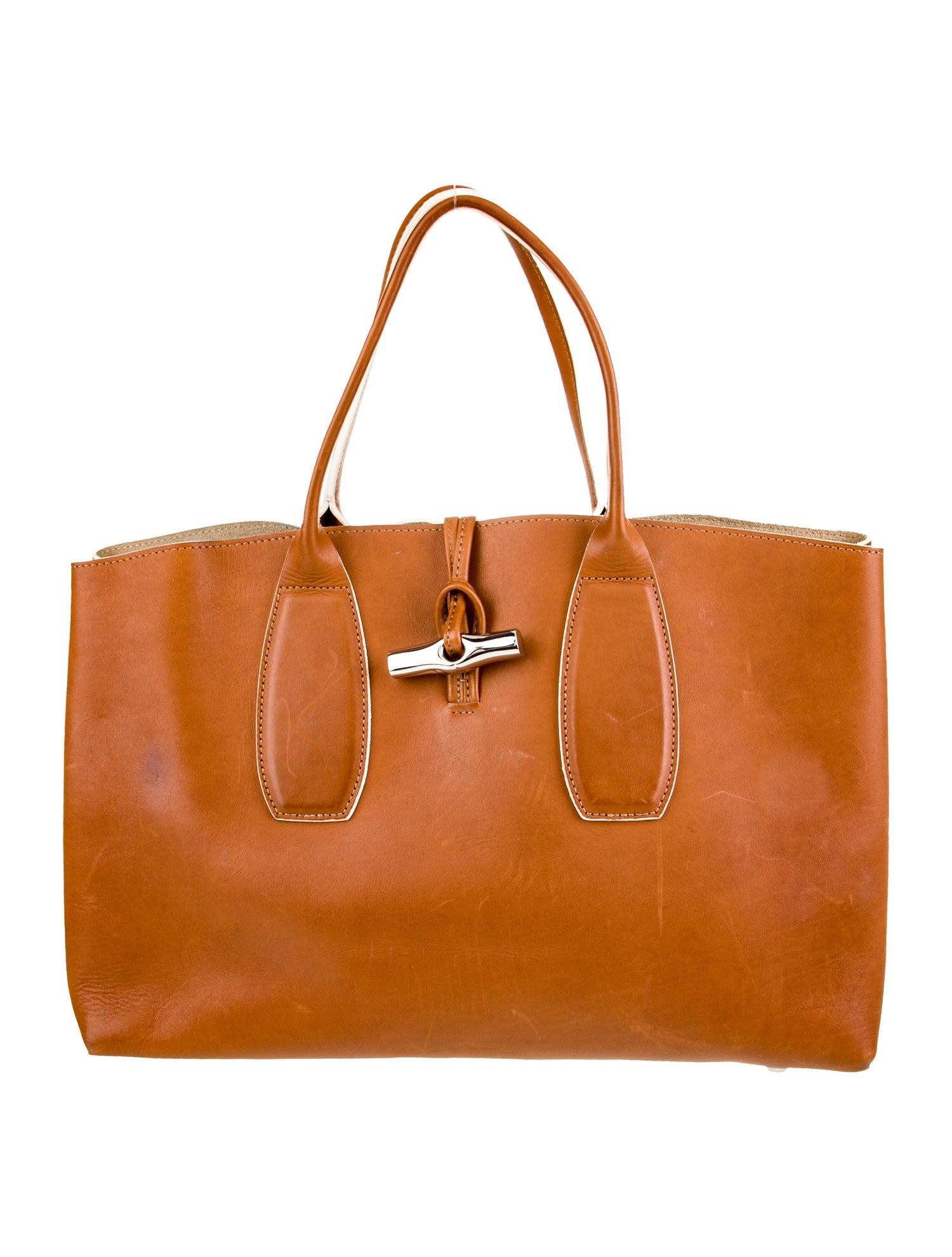 Longchamp Leather Top Handle Bag