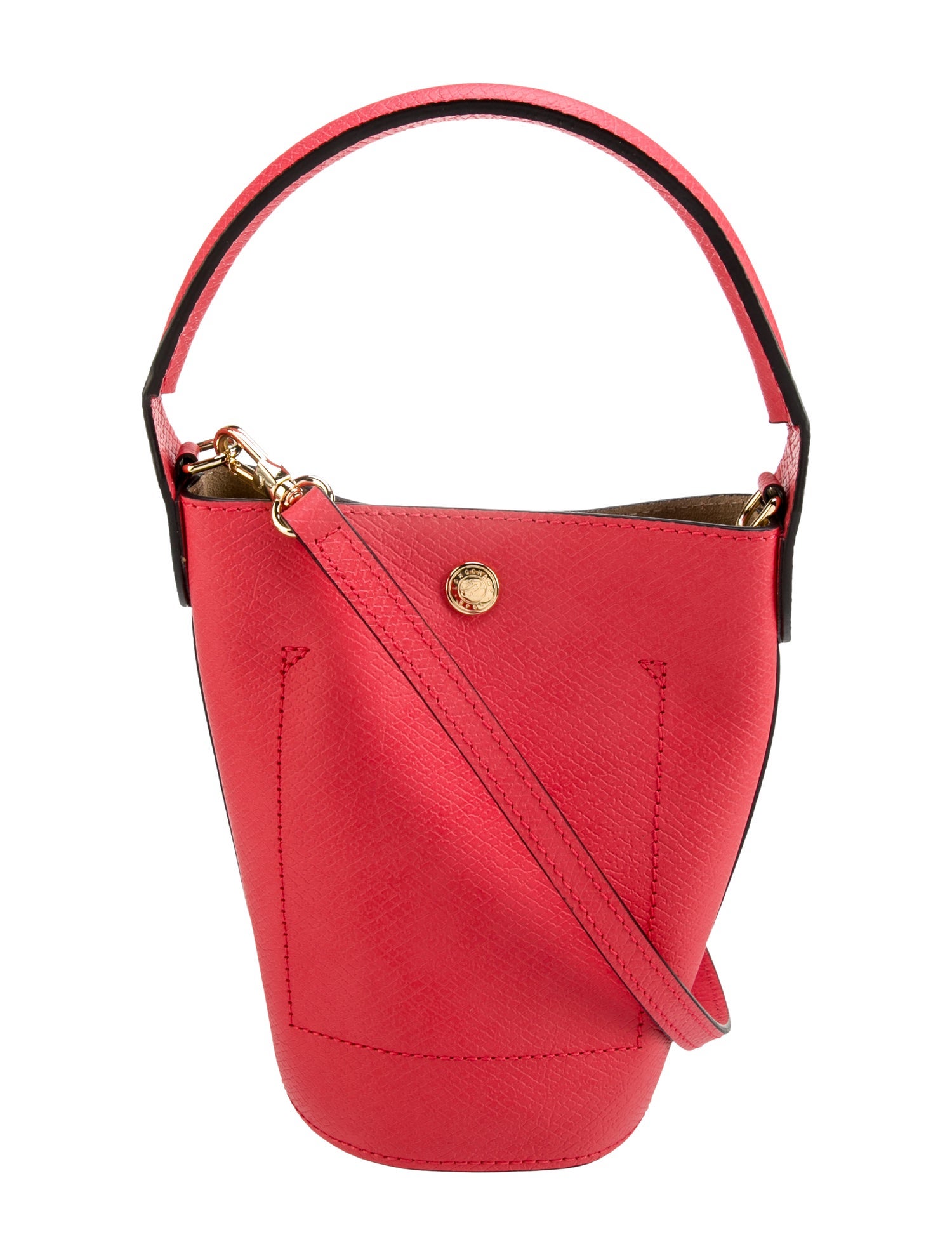 Longchamp Leather Bucket Bag