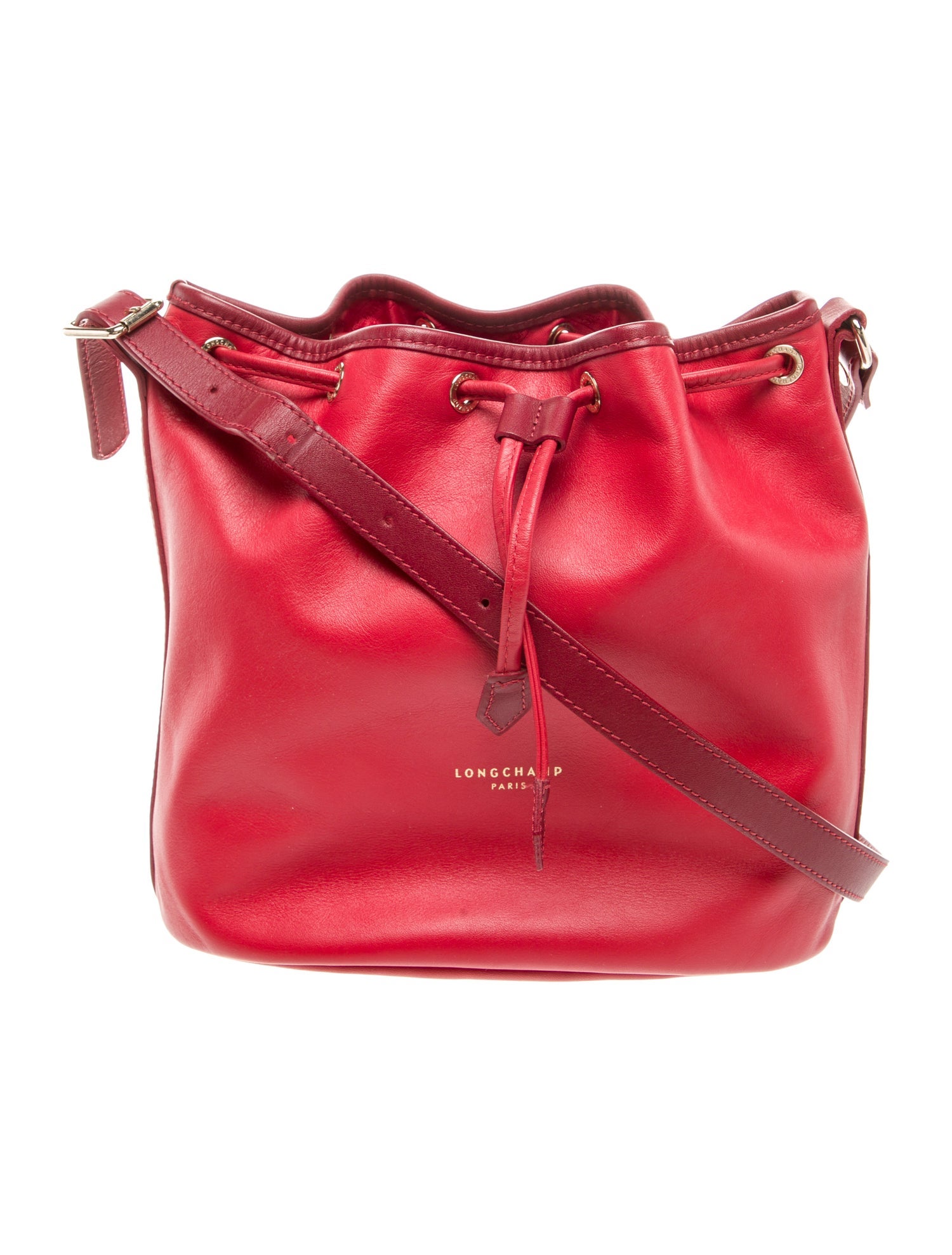 Longchamp Leather Bucket Bag