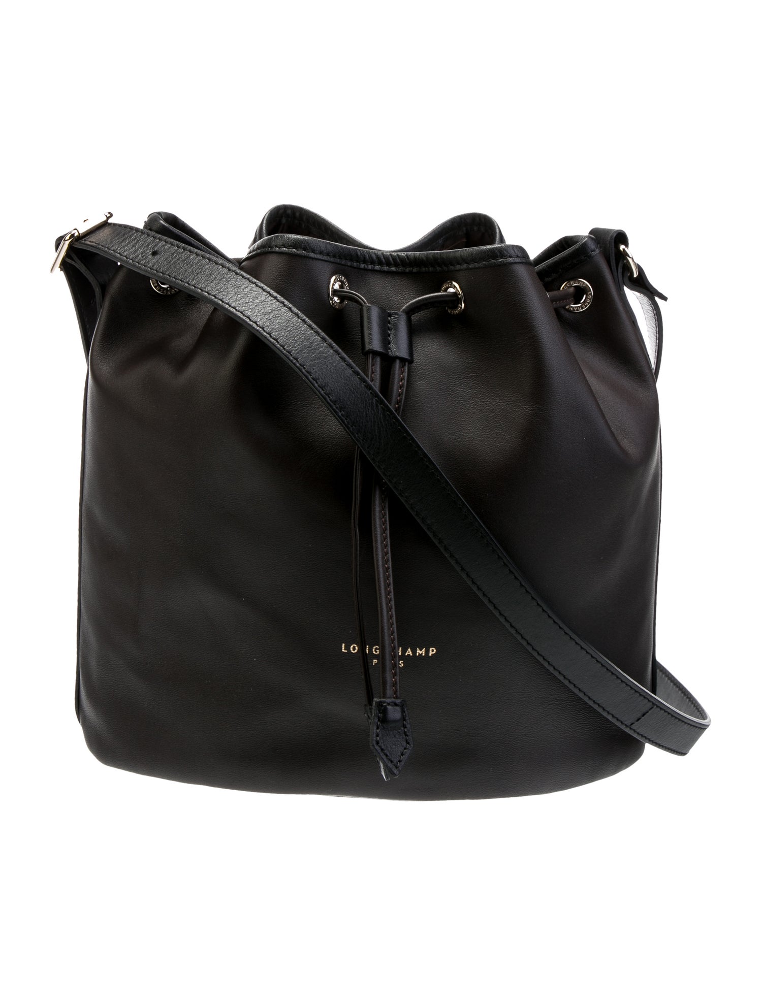 Longchamp Leather Bucket Bag