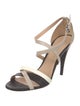 Longchamp Leather Colorblock Pattern Sandals