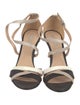 Longchamp Leather Colorblock Pattern Sandals