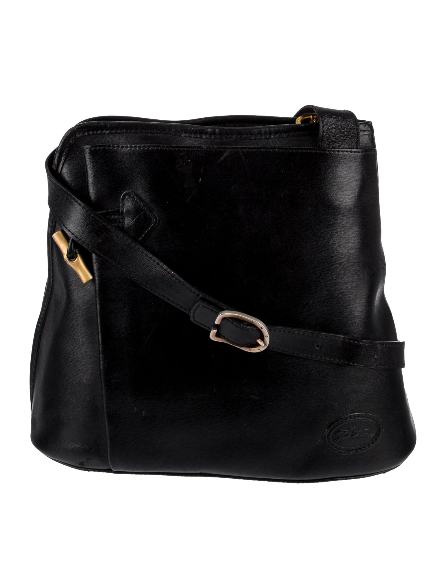 Longchamp Leather Messenger Bag