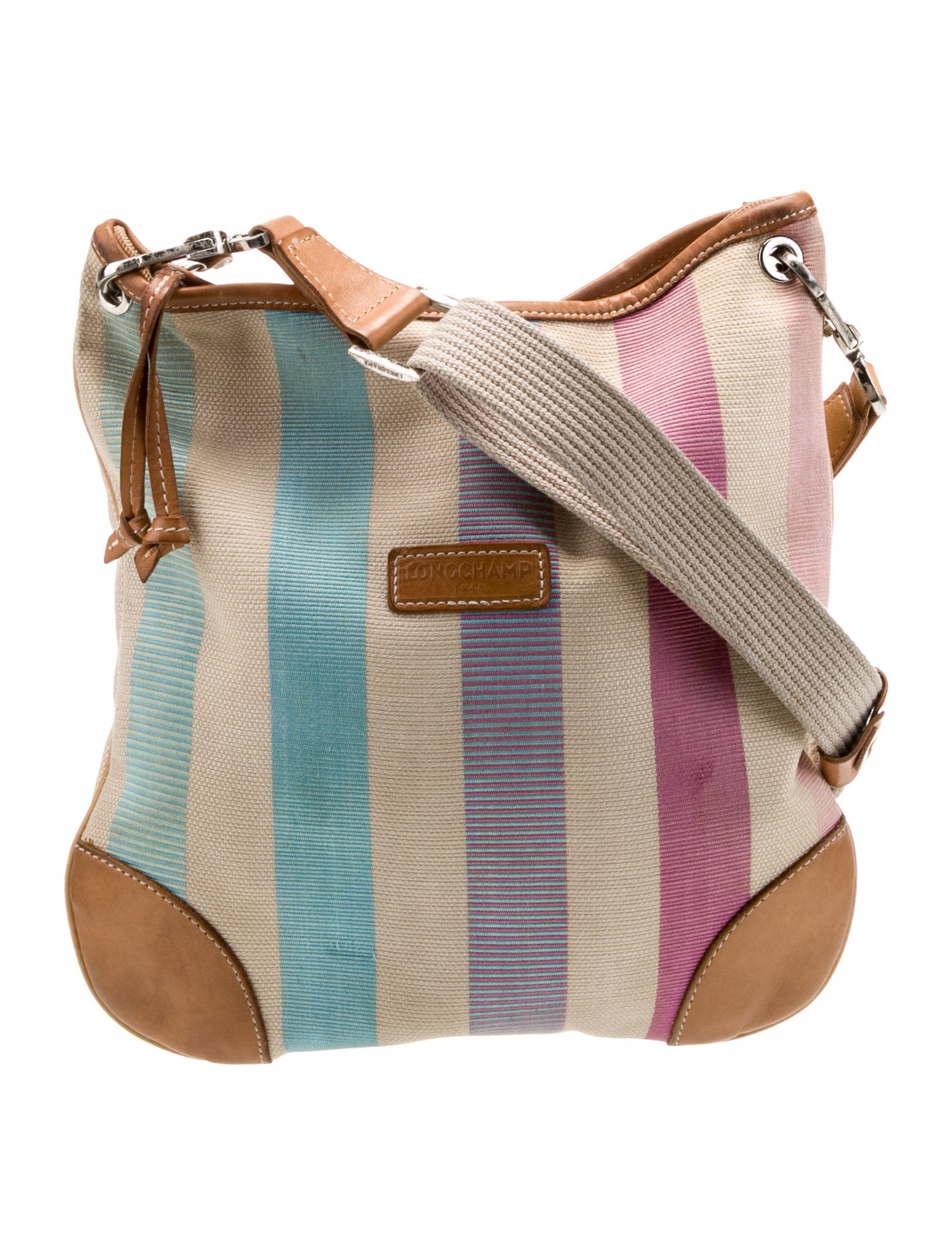 Longchamp Canvas Messenger Bag