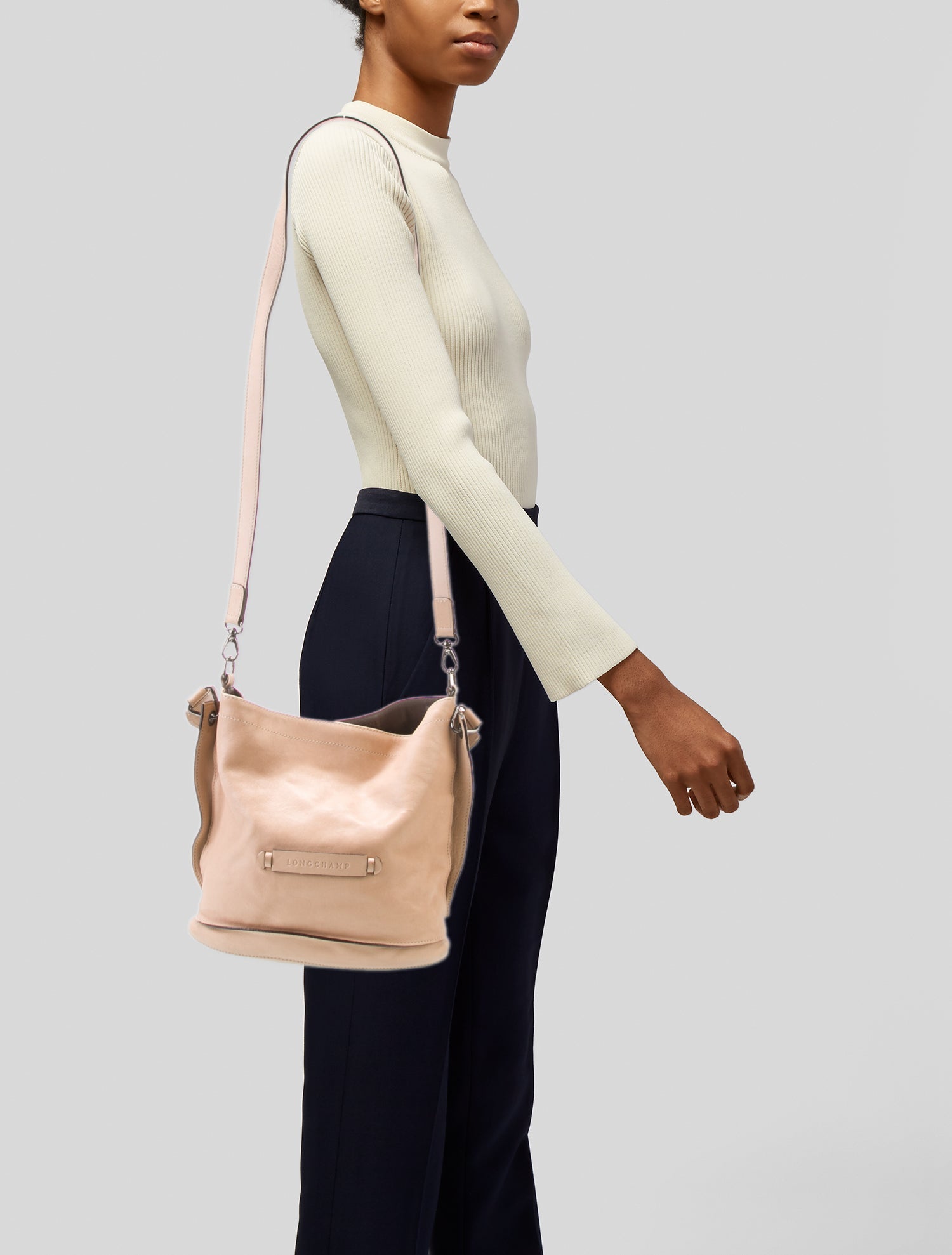 Longchamp Leather Top Handle Bag