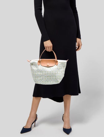 Longchamp Canvas Top Handle Bag