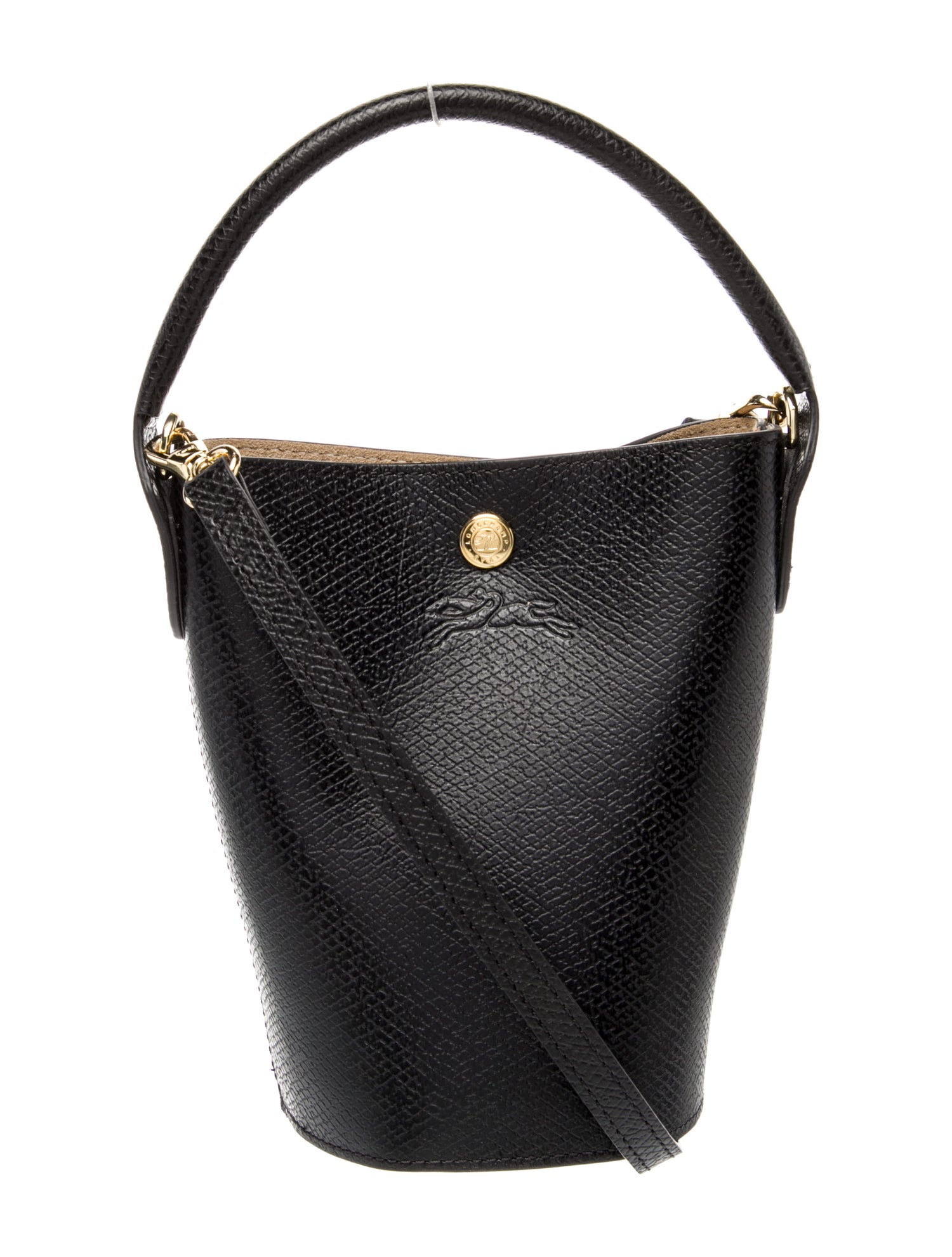 Longchamp Leather Bucket Bag