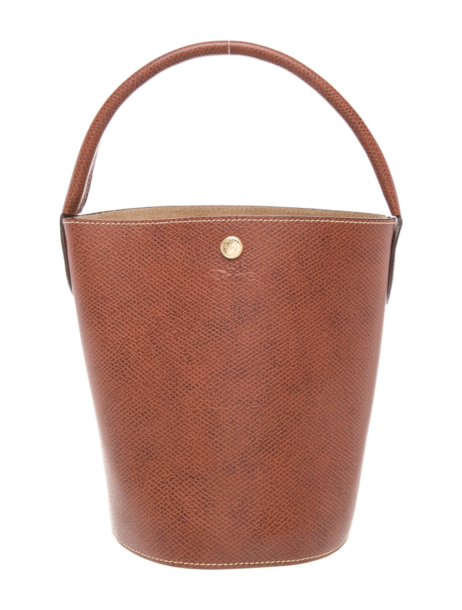 Longchamp Leather Bucket Bag