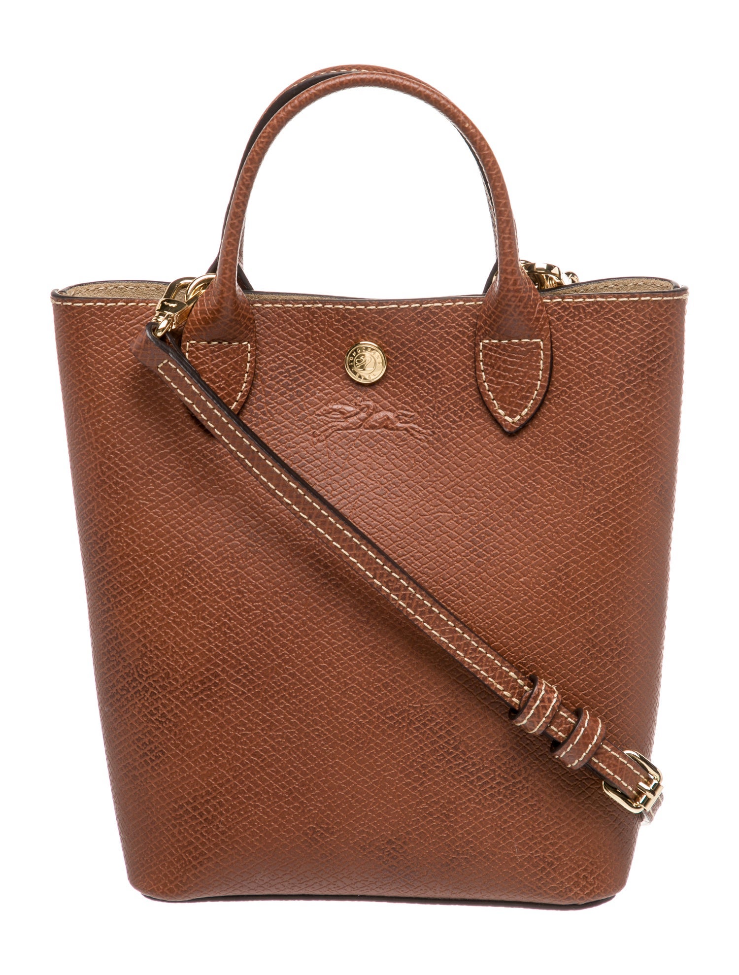 Longchamp Leather Bucket Bag