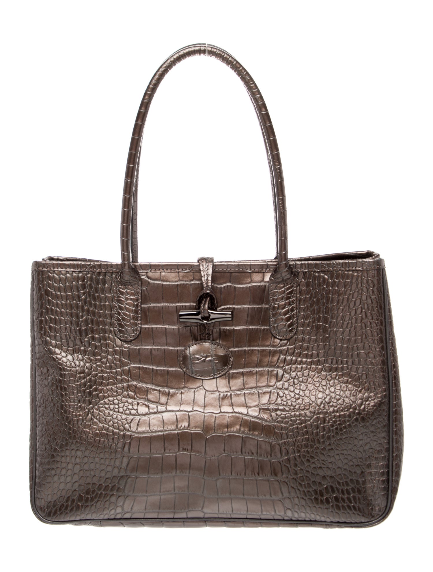 Longchamp Embossed Leather Tote