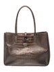 Longchamp Embossed Leather Tote
