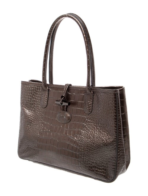 Longchamp Embossed Leather Tote