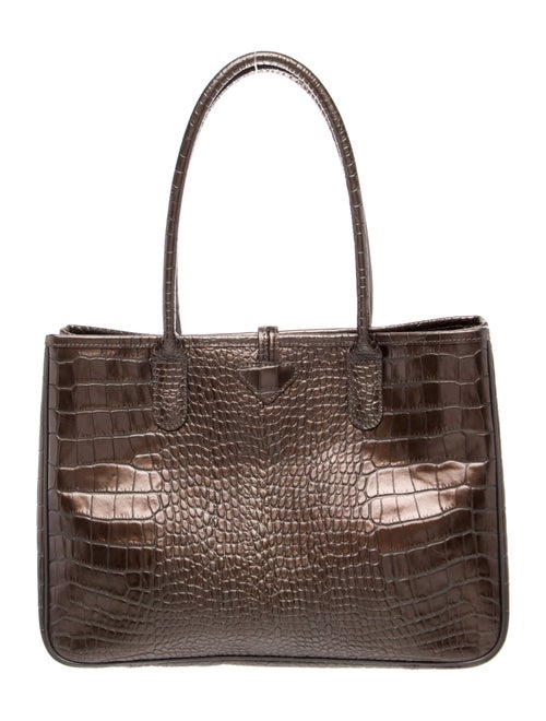Longchamp Embossed Leather Tote