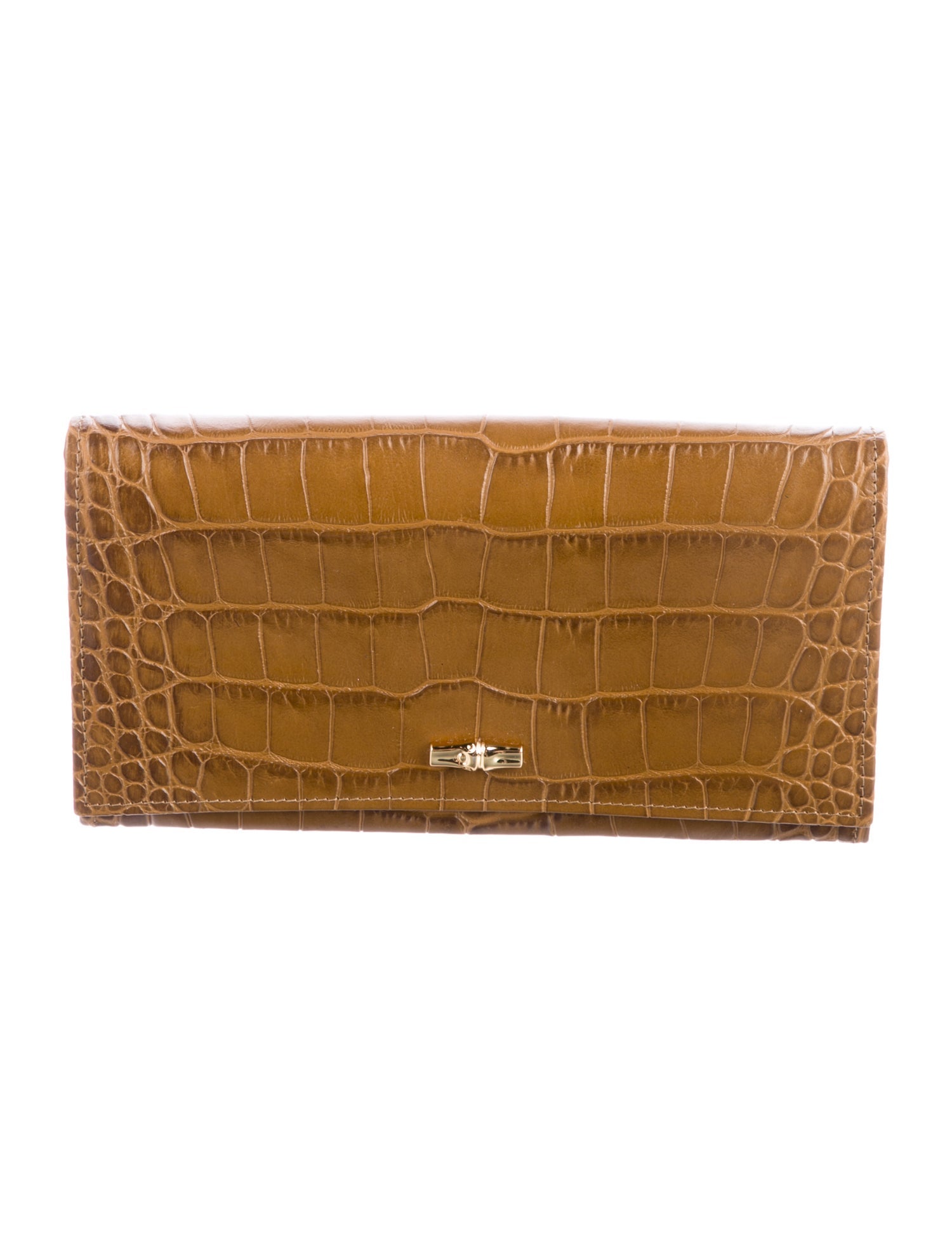 Longchamp Crocodile Animal Print Continental Wallet