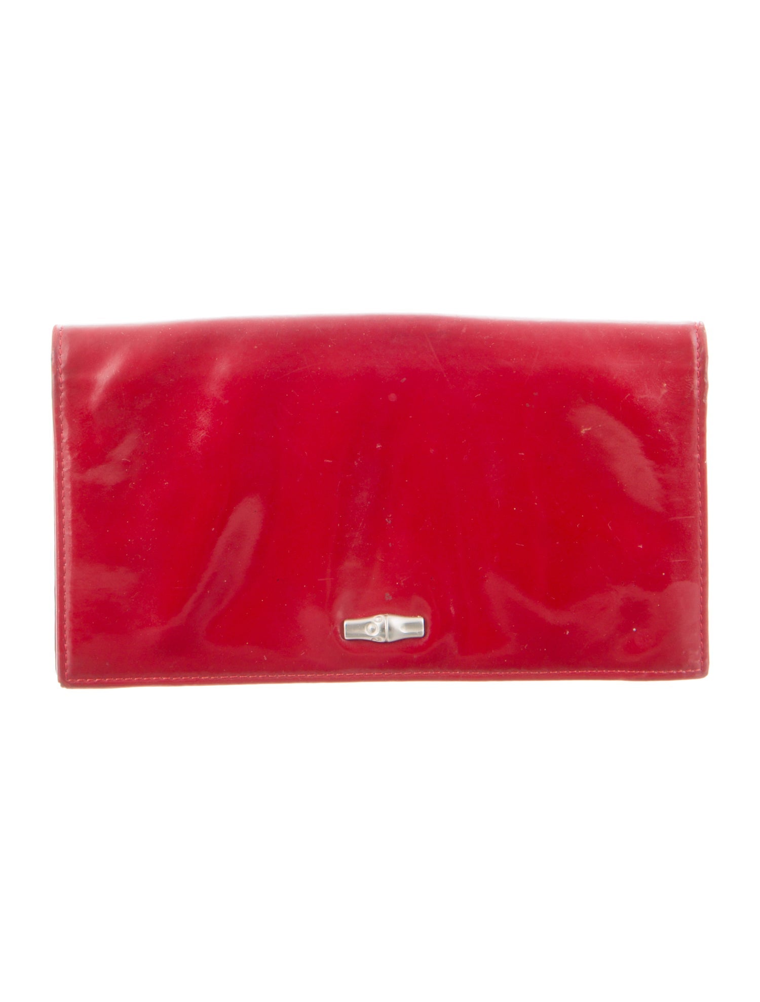 Longchamp Patent Leather Printed Wallet
