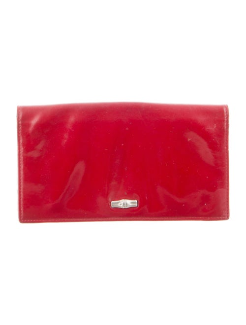 Longchamp Patent Leather Printed Wallet