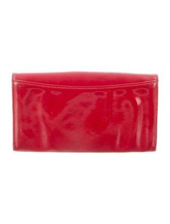 Longchamp Patent Leather Printed Wallet