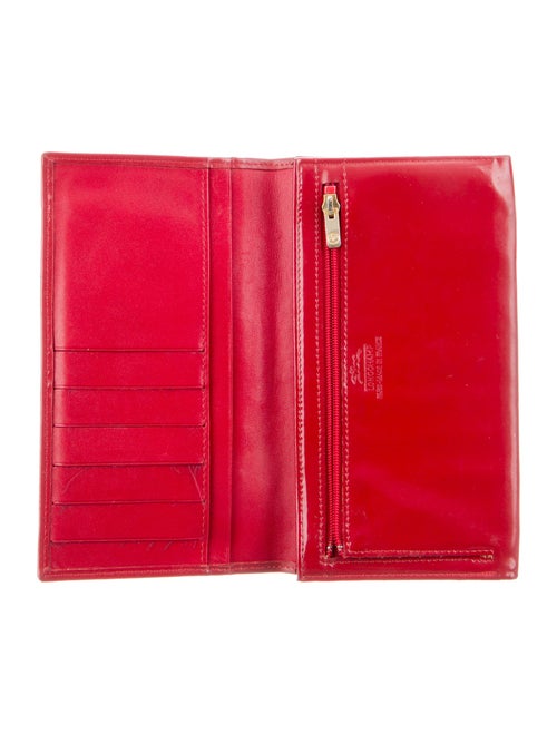 Longchamp Patent Leather Printed Wallet