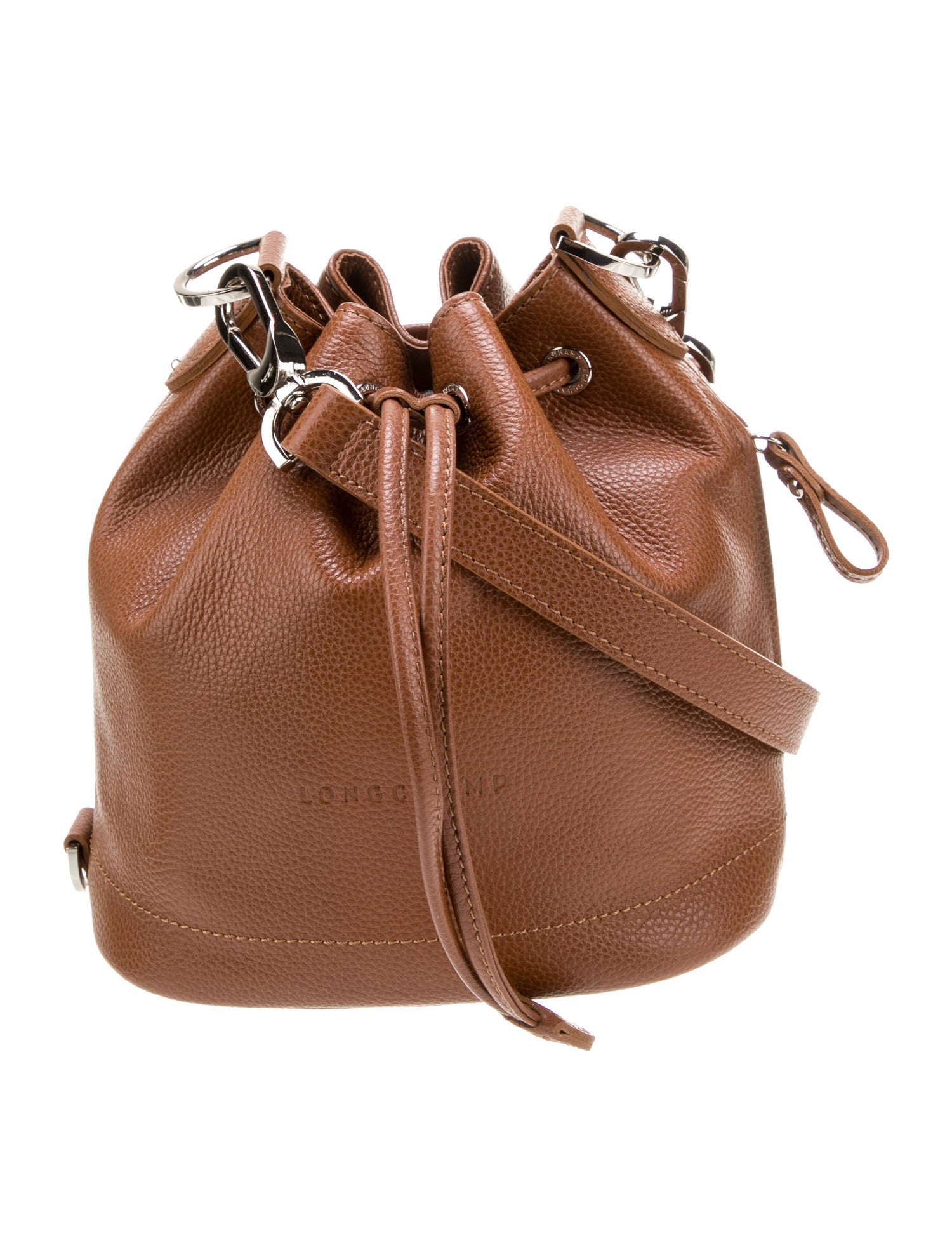 Longchamp Leather Bucket Bag