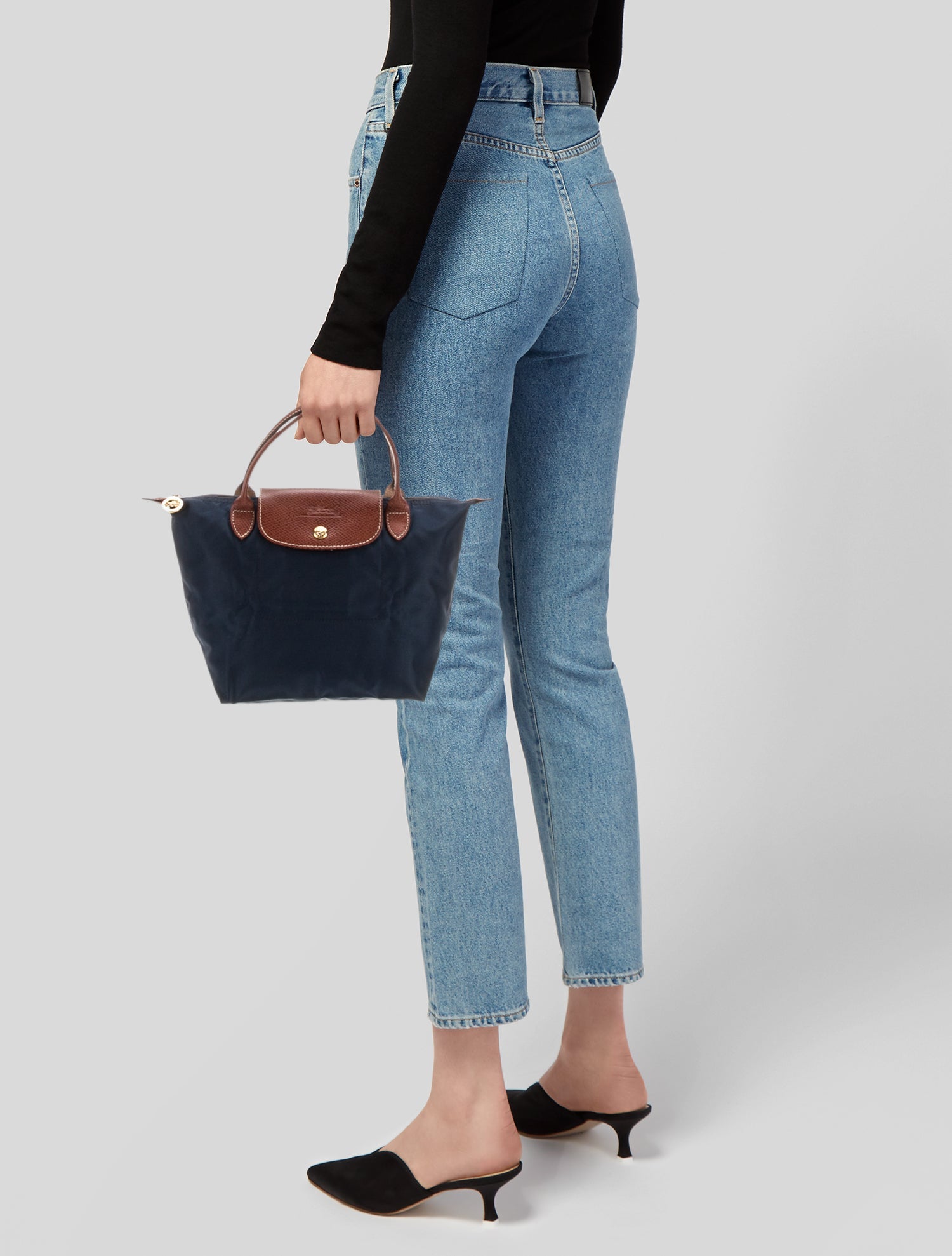 Longchamp Nylon Top Handle Bag