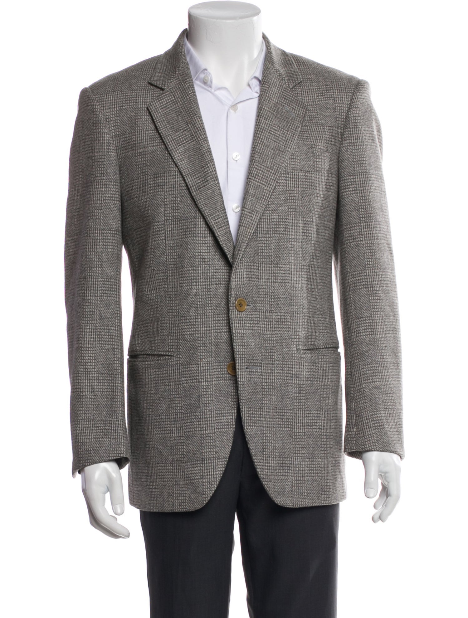 Longchamp Vintage Plaid Print Blazer