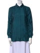 Longchamp Silk Long Sleeve Button-Up Top