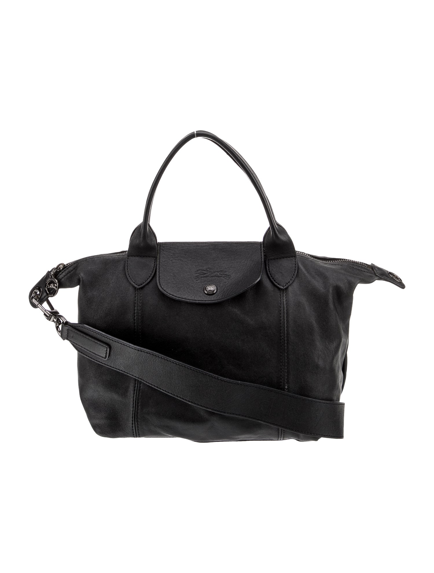 Longchamp Leather Weekender Bag