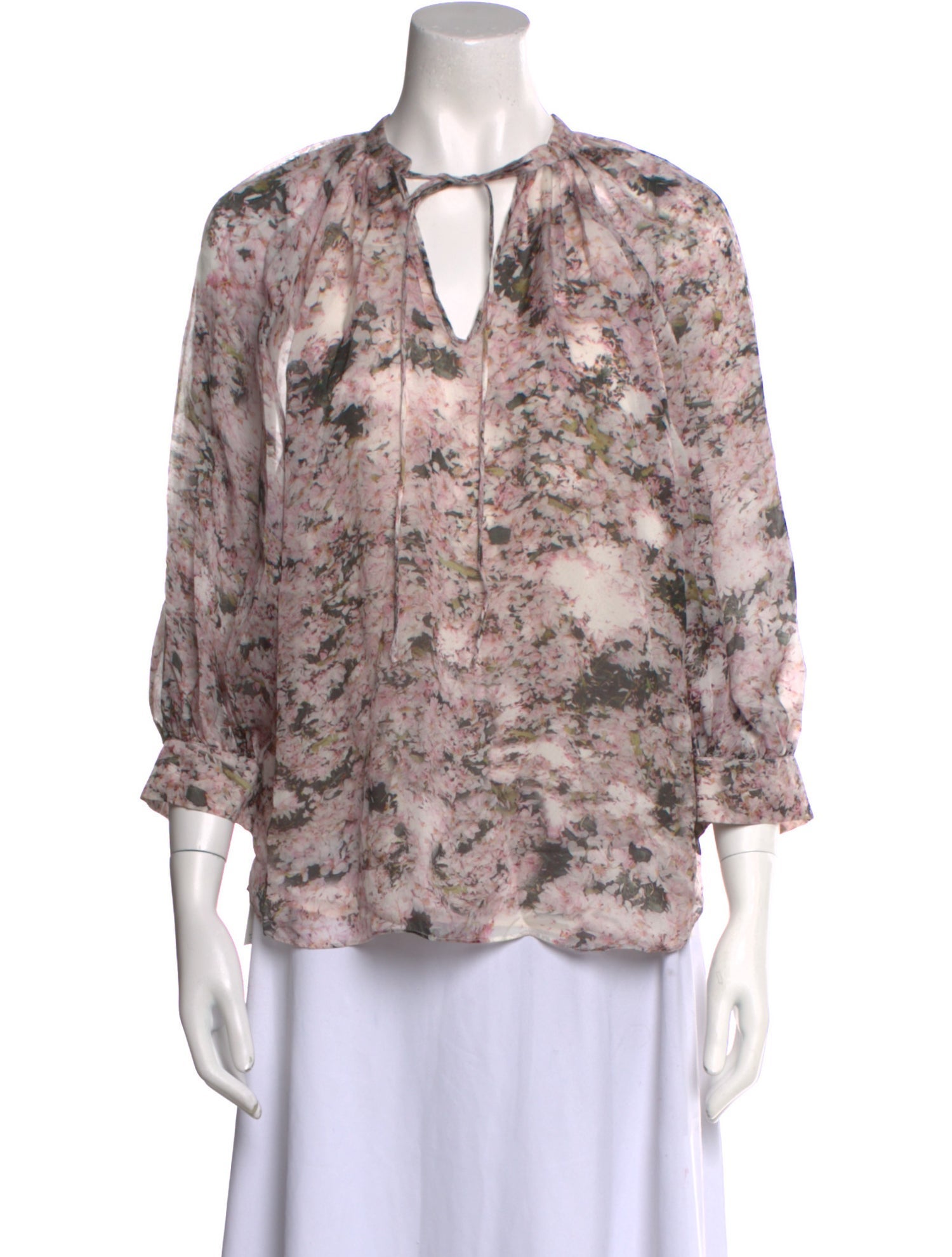 Longchamp Silk Floral Print Blouse