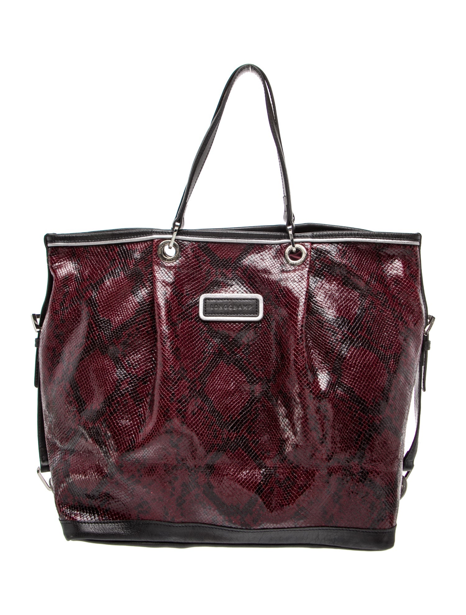 Longchamp Embossed Leather Tote