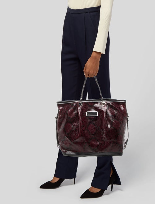 Longchamp Embossed Leather Tote