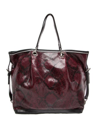 Longchamp Embossed Leather Tote