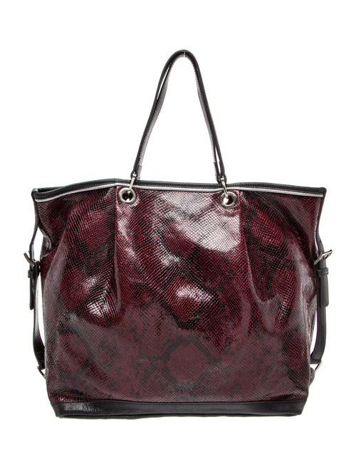 Longchamp Embossed Leather Tote