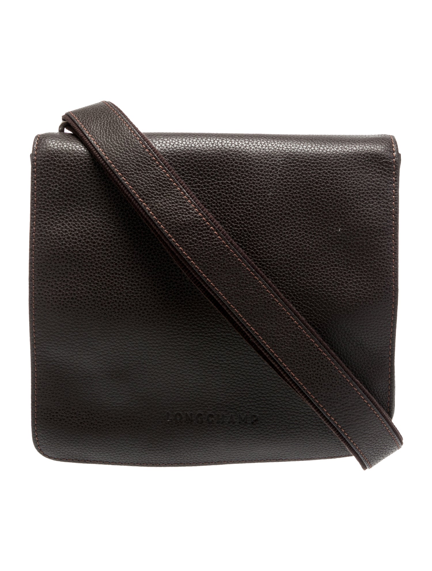 Longchamp Leather Messenger Bag