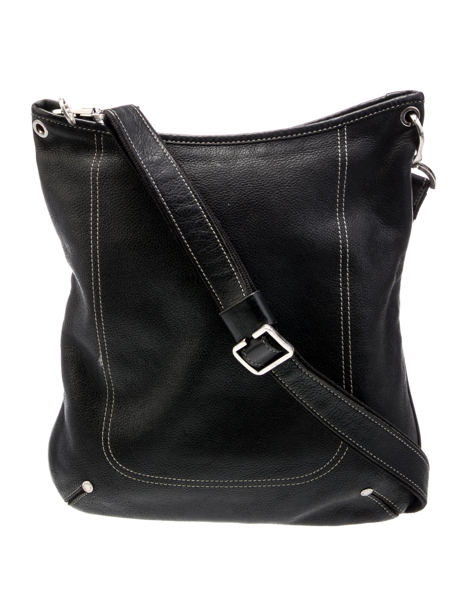 Longchamp Leather Messenger Bag