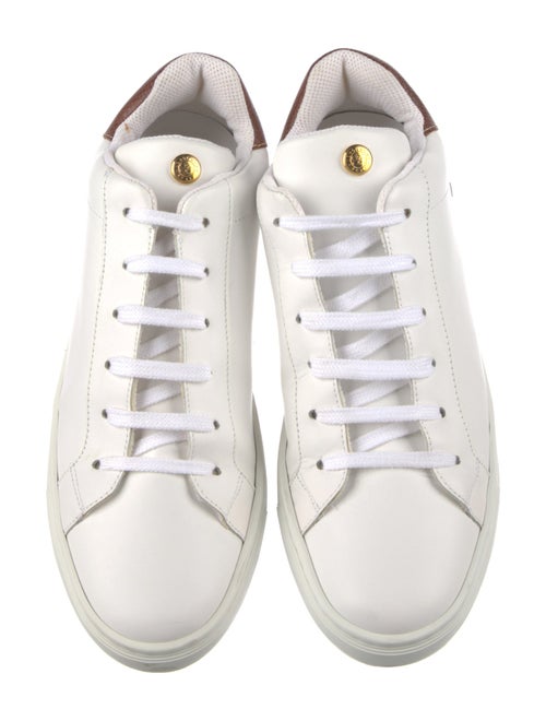 Longchamp Leather Colorblock Pattern Sneakers