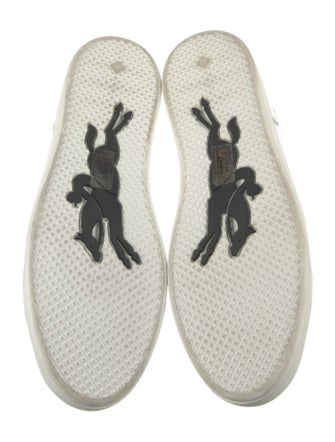 Longchamp Leather Colorblock Pattern Sneakers